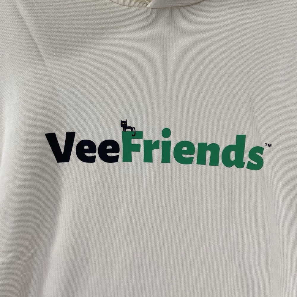 VeeFriends Hoodie men's XL Pullover Sweatshirt Graphic Logo Gary Vee Beige Tan - Picture 3 of 16